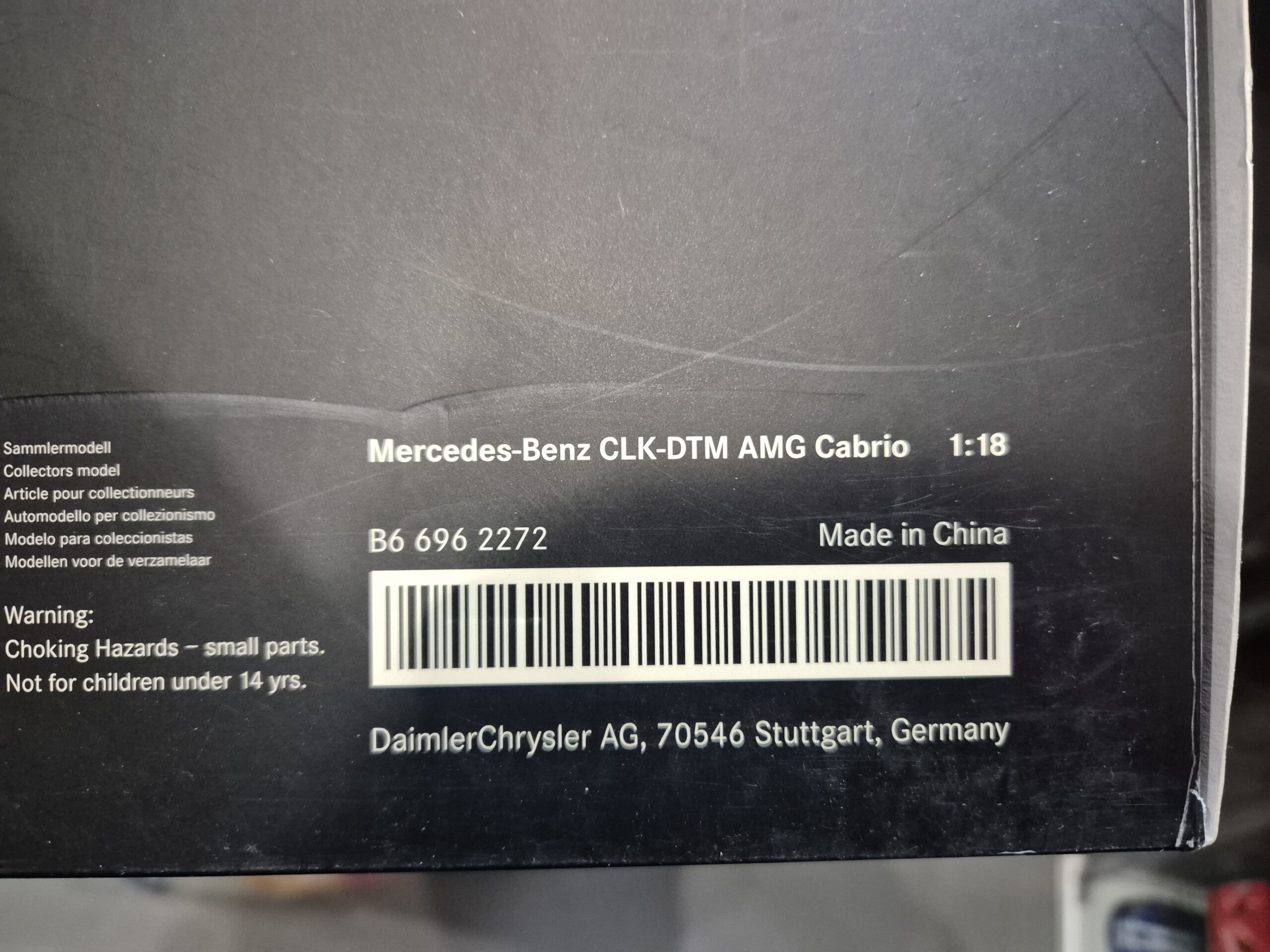 Mercedes CLK CABRIO AMG DTM C209 W209 SREBRNY Kyosho 1/18 - obrazek 6