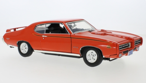 Motormax, Pontiac GTO Judge, pomarańczowy/dekor, 1969, 1:18 MOM73133