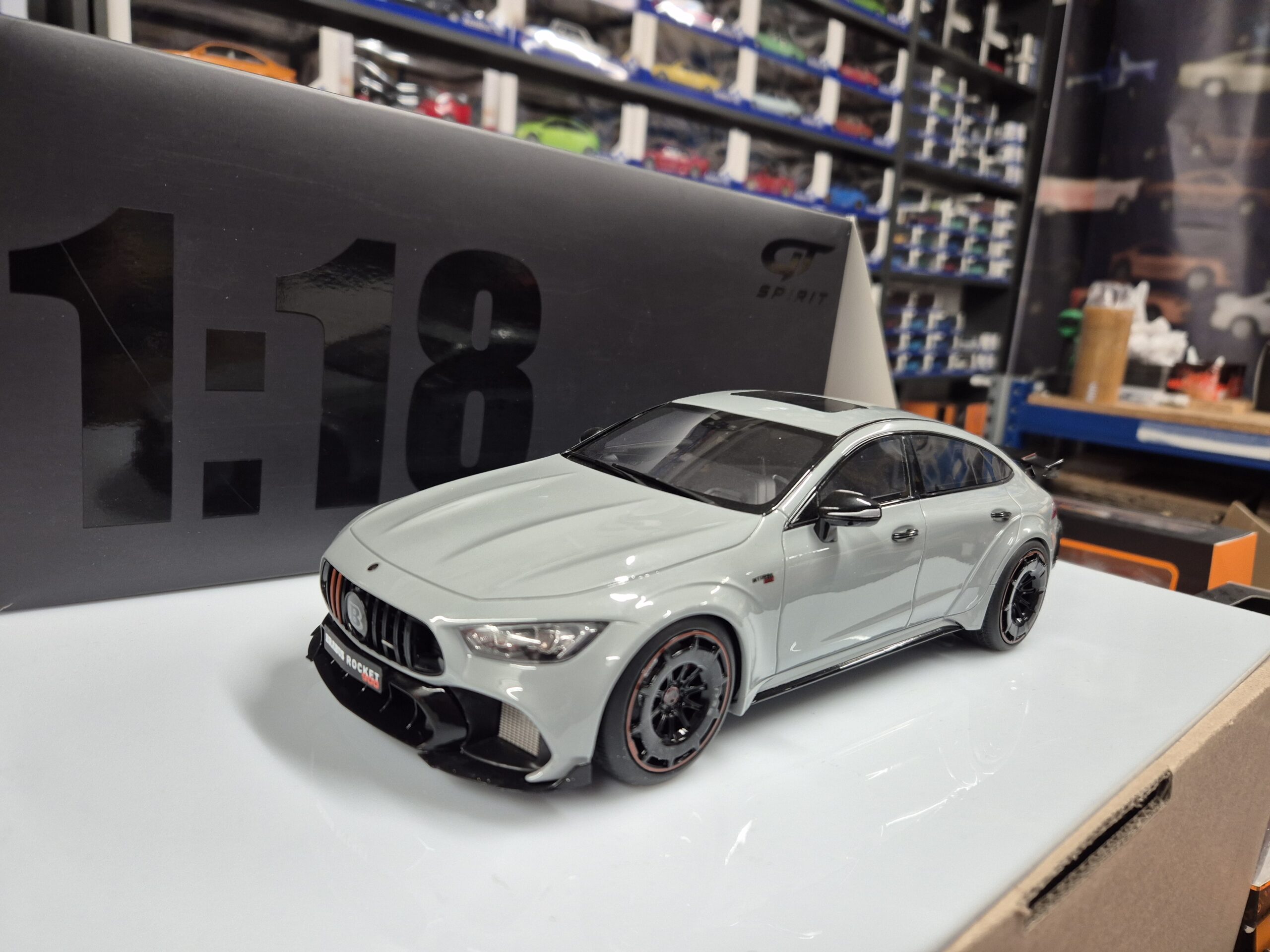 GT SPIRIT GT382 1/18 MERCEDES AMG GT 4 DOOR BRABUS ROCKET 900 GREY ...