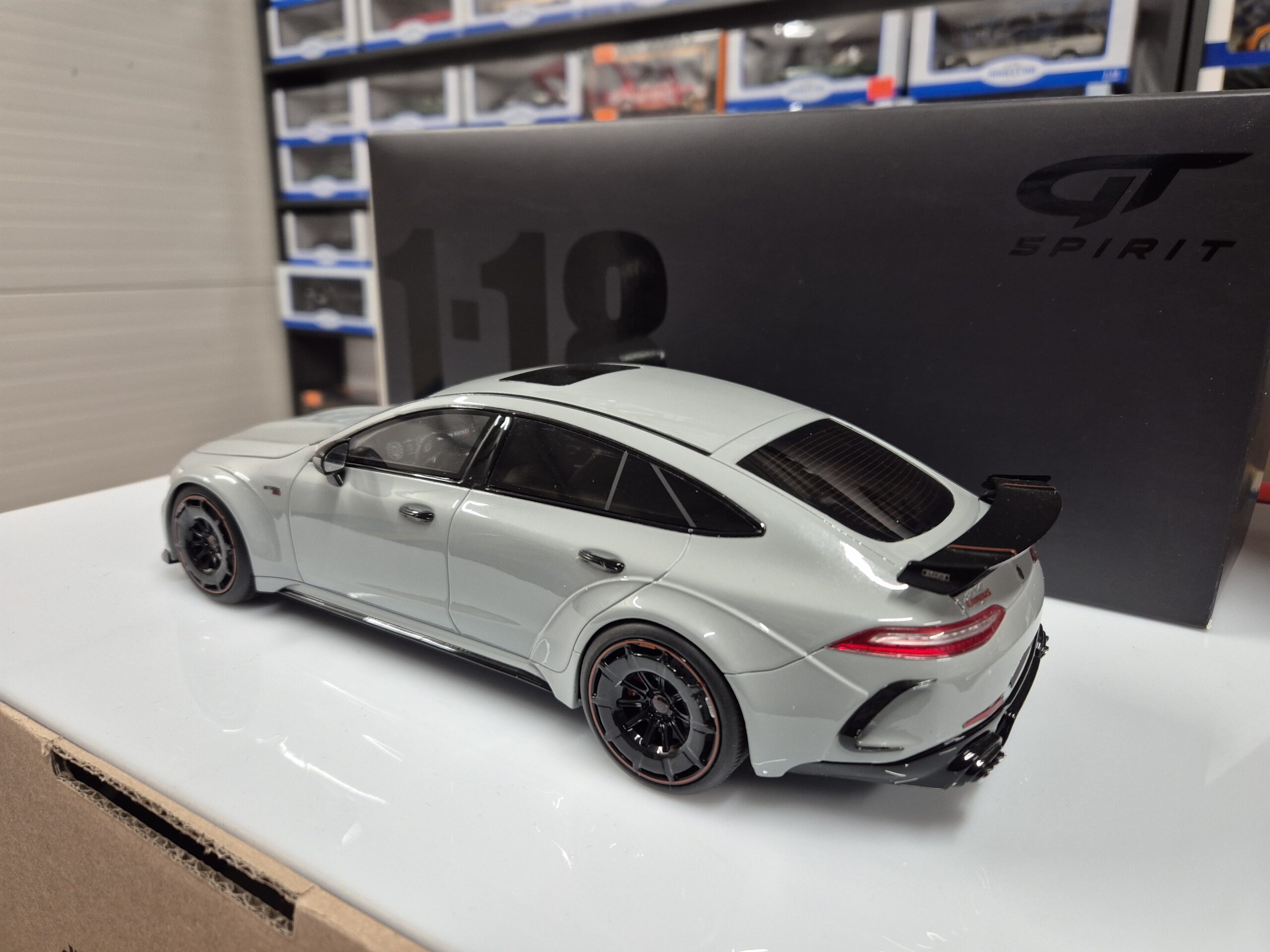 GT SPIRIT GT382 1/18 MERCEDES AMG GT 4 DOOR BRABUS ROCKET 900 GREY ...