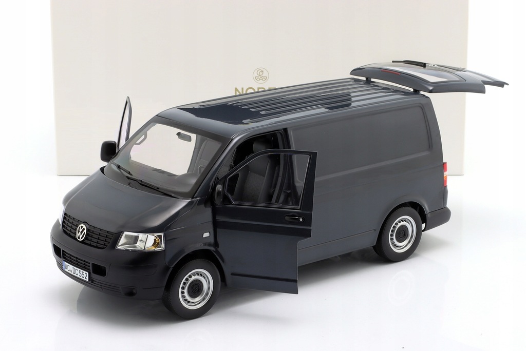 VOLKSWAGEN T5 VAN TRANSPORTER 2003 GREY NOREV 1:18