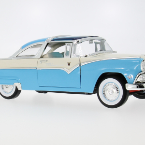 ROAD SIGNATURE Lucky Die, Ford Crown Victoria, niebiesko-biały, 1955, 1:18 LDC92138