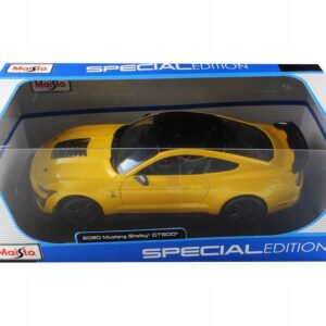 MAISTO 2020 FORD MUSTANG SHELBY GT500 ŻÓŁTY 1:18 NOWY METALOWY MODEL 31452