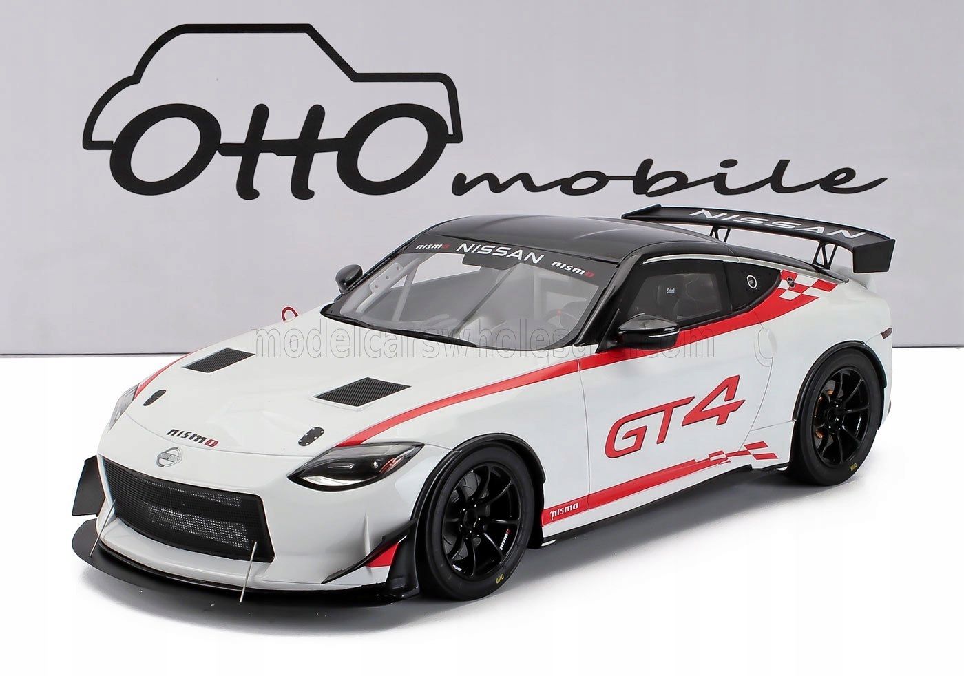 NISSAN Z GT4 COUPE 2022 WHITE RED BLACK OTTO-MOBILE 1:18 ot1124