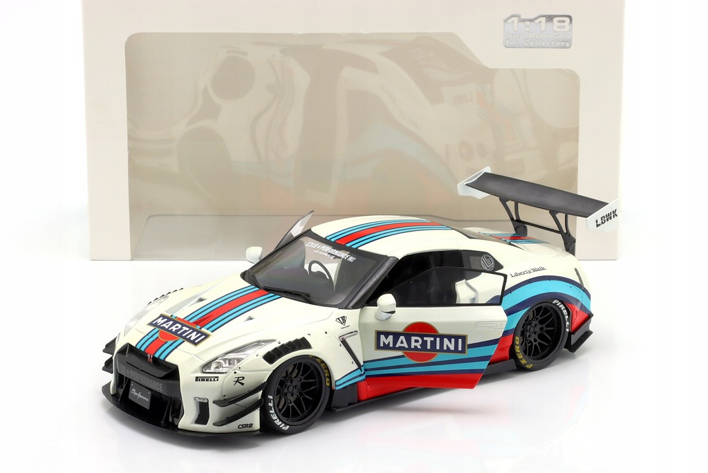 SOLIDO NISSAN GT-R (R35) LBWK Bodykit Type 2.0 2024 “Martini Livery” 1:18 s1805819