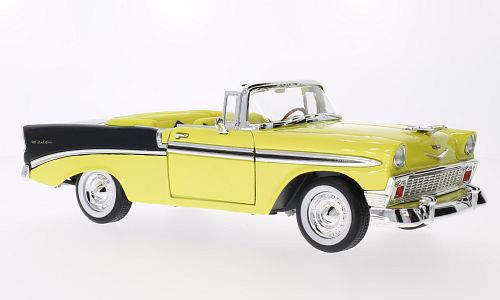ROAD SIGNATURE Lucky Die Cast, Chevrolet Bel Air,ZÓŁTY 1956, 1:18 LDC92128GE