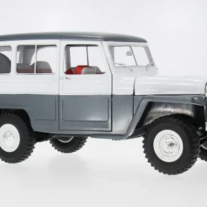 Lucky Die CAST ROAD SIGNATURE  Jeep Willys Station Wagon Box Van, szary/beżowy, 1955, 1:18 LDC92858