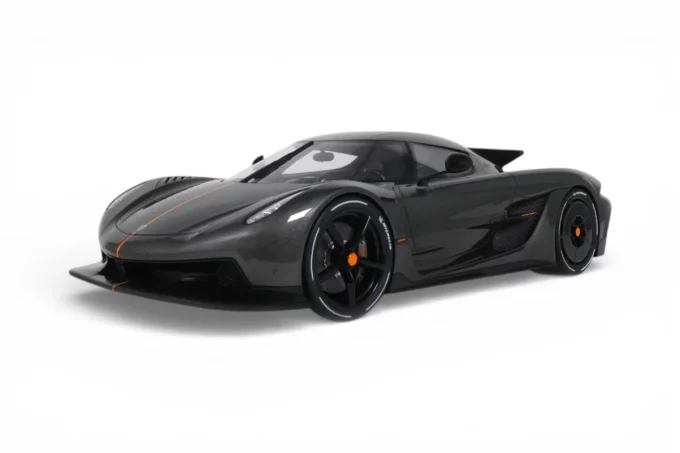 KOENIGSEGG JESKO ABSOLUT 0-400-0 KM/H RECORD GRAPHITE GREY GT SPRIRIT GT575 SKAL 1/12