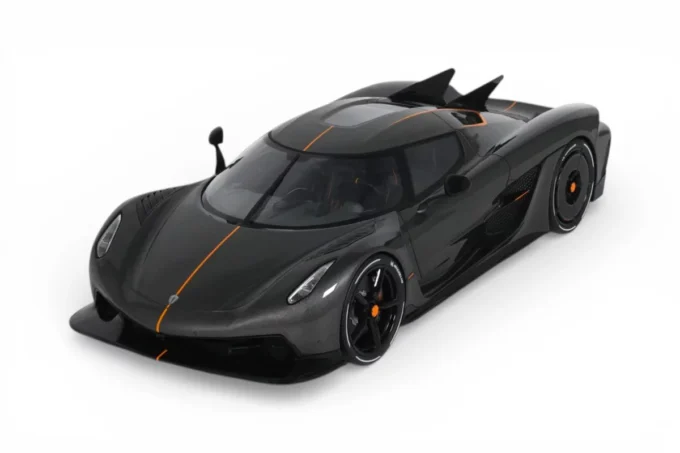 KOENIGSEGG JESKO ABSOLUT 0-400-0 KM/H RECORD GRAPHITE GREY GT SPRIRIT GT575 SKAL 1/12 - obrazek 5