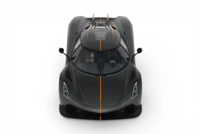 KOENIGSEGG JESKO ABSOLUT 0-400-0 KM/H RECORD GRAPHITE GREY GT SPRIRIT GT575 SKAL 1/12 - obrazek 6