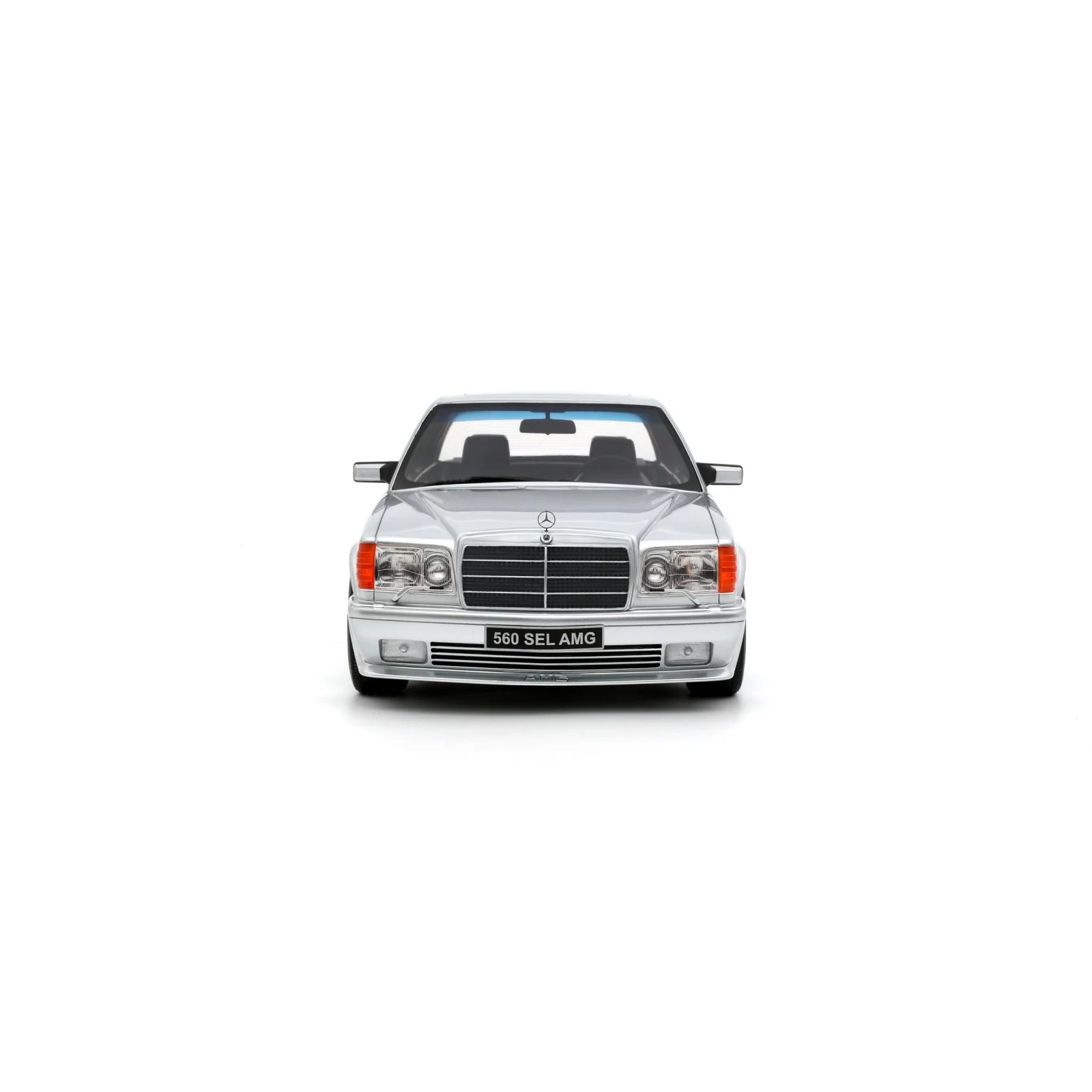 MERCEDES BENZ 560 W126 6.0 SEL AMG BRILLIANT SILVER 1989 1/18 OTTO OT1251 - obrazek 3