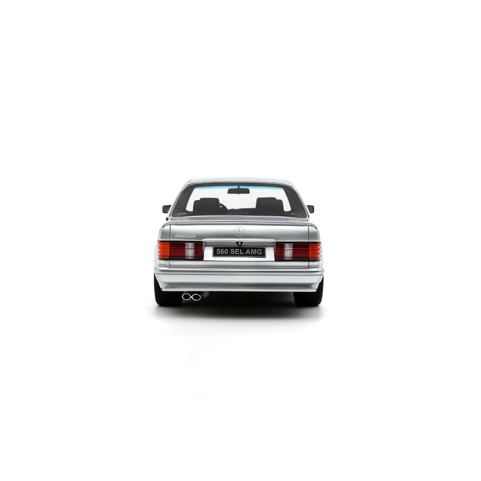 MERCEDES BENZ 560 W126 6.0 SEL AMG BRILLIANT SILVER 1989 1/18 OTTO OT1251 - obrazek 4