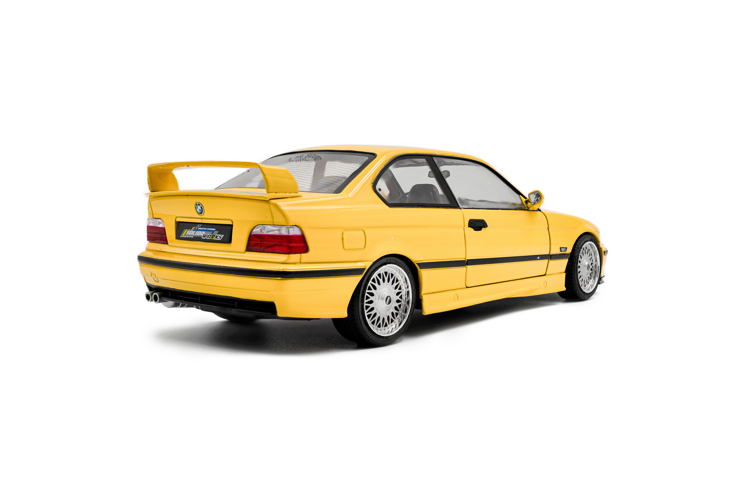 BMW E36 COUPE M3 1/18 SOLIDO WORKS DAKAR YELLOW 1991 S1803917 - obrazek 5