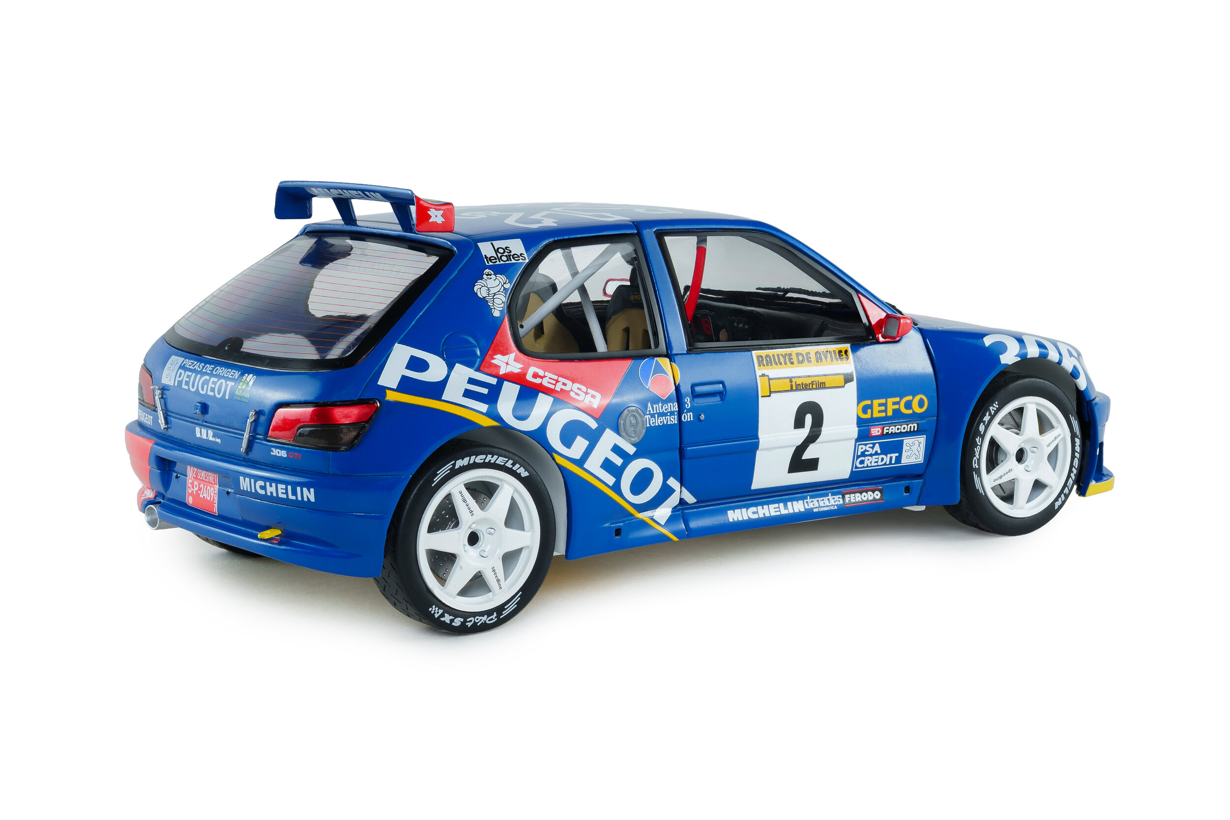 Peugeot 306 Maxi – Rajd Avilès – 1997 – #2 J.Azcona / J.Billmaier SOLIDO 1/18 S1808309 - obrazek 5