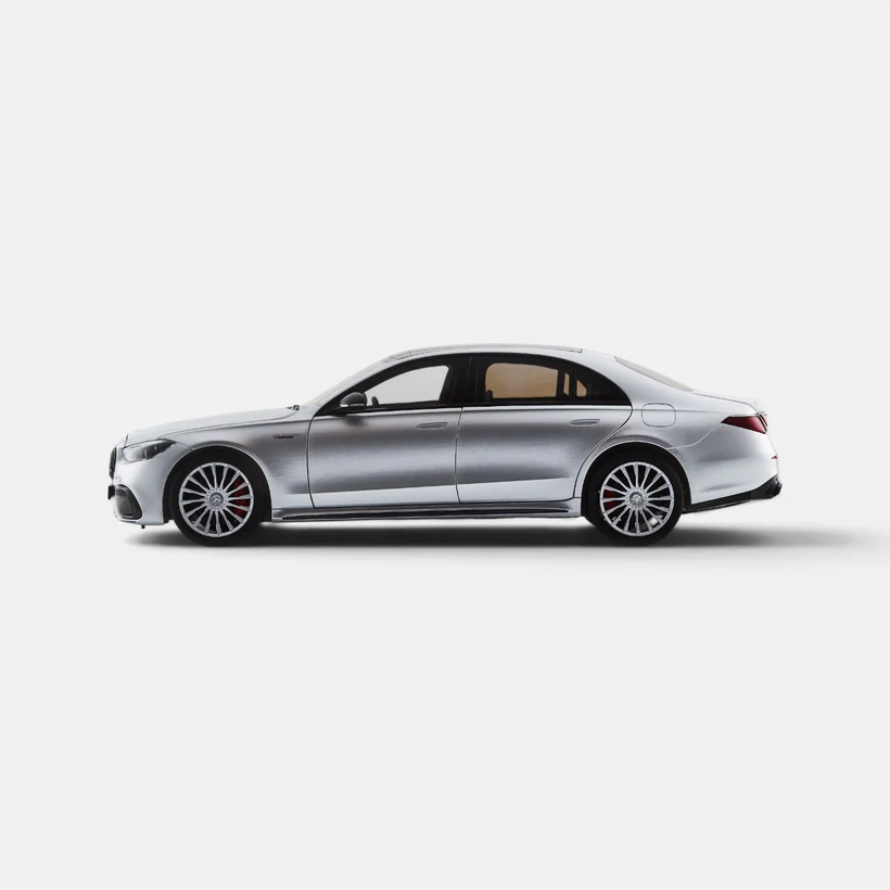 Mercedes-AMG S 63 w223 E Performance srebrny 1/18 NZG 111600055 - obrazek 6