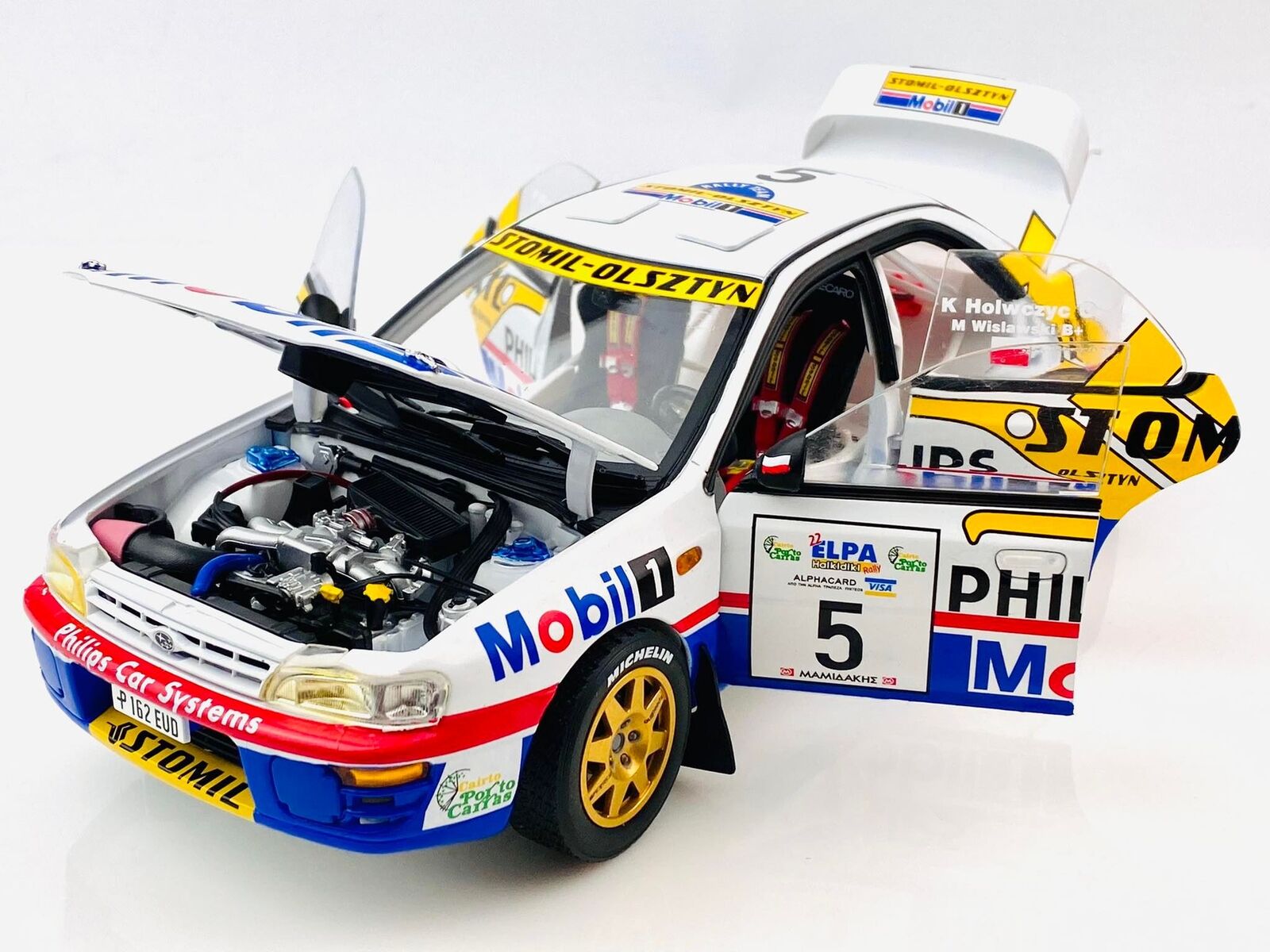 SUBARU Impreza 555 #5 K.Holowczyc M.Wisławski Elpa Rally STOMIL 1997 1/18 SUN STAR SUN5519 - obrazek 5