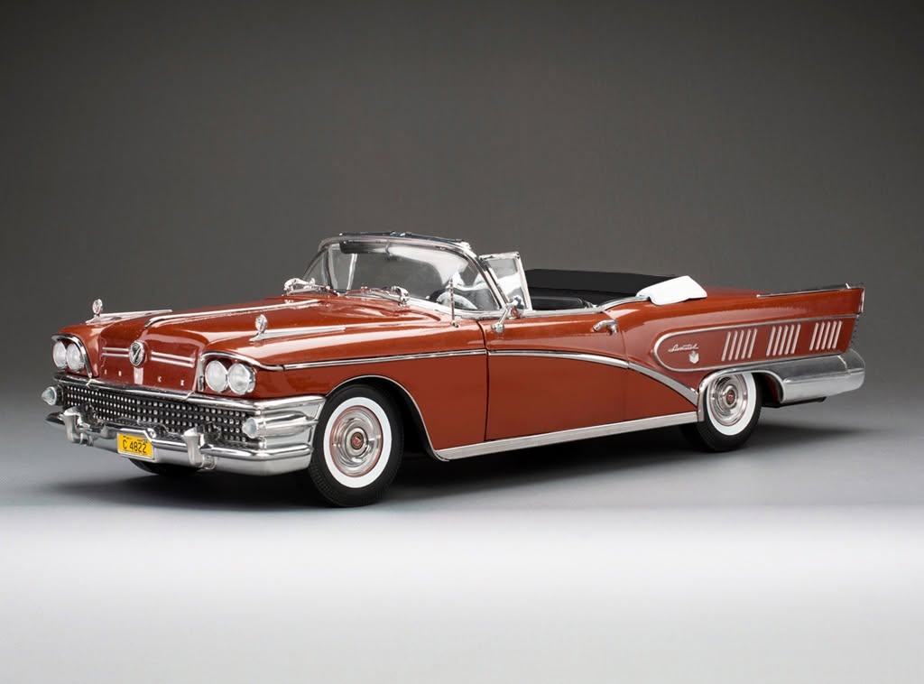 Buick Limited Riviera Open Convertible 1958 granatowa czerwień 1/18 SunStar sun4822