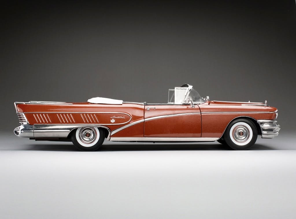 Buick Limited Riviera Open Convertible 1958 granatowa czerwień 1/18 SunStar sun4822 - obrazek 6