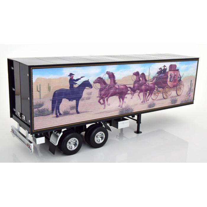 ROAD KINGS 1/18 Amerykańska naczepa ciągnika siodłowego Black Smok rk180161 - obrazek 5