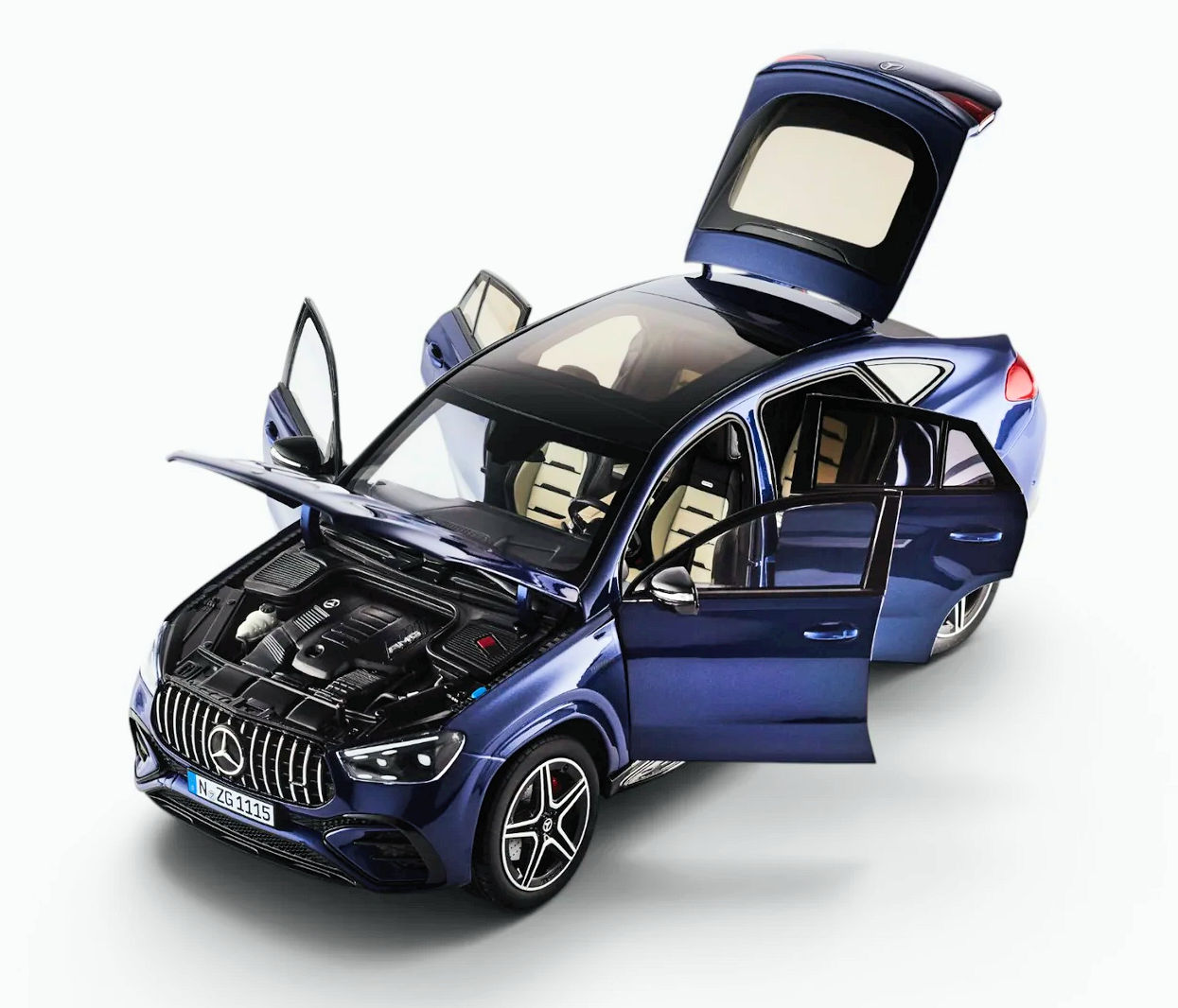 Mercedes-Benz AMG GLE 53 4Matic Coupe rok 2023 mystic blue 1:18 NZG 111500022 - obrazek 5