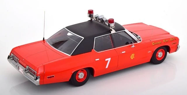 Dodge Monaco 1974 Chicago Fire Department 1/18 Czerwony kk scale KKDC181125 - obrazek 2