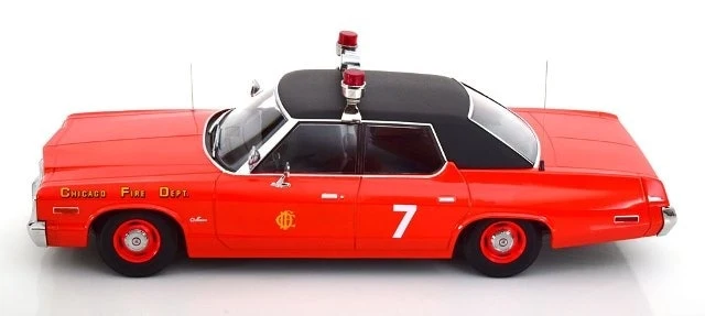 Dodge Monaco 1974 Chicago Fire Department 1/18 Czerwony kk scale KKDC181125 - obrazek 3