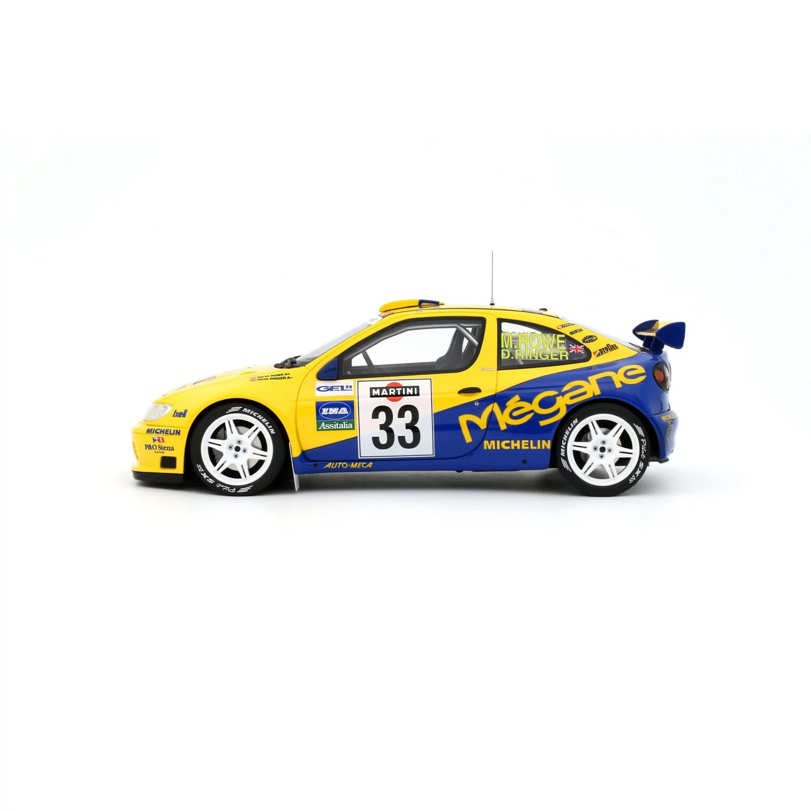 Renault Megane Maxi RALLY Yellow SAN REMO 1998 1/18 OTTO OT1195 - obrazek 2