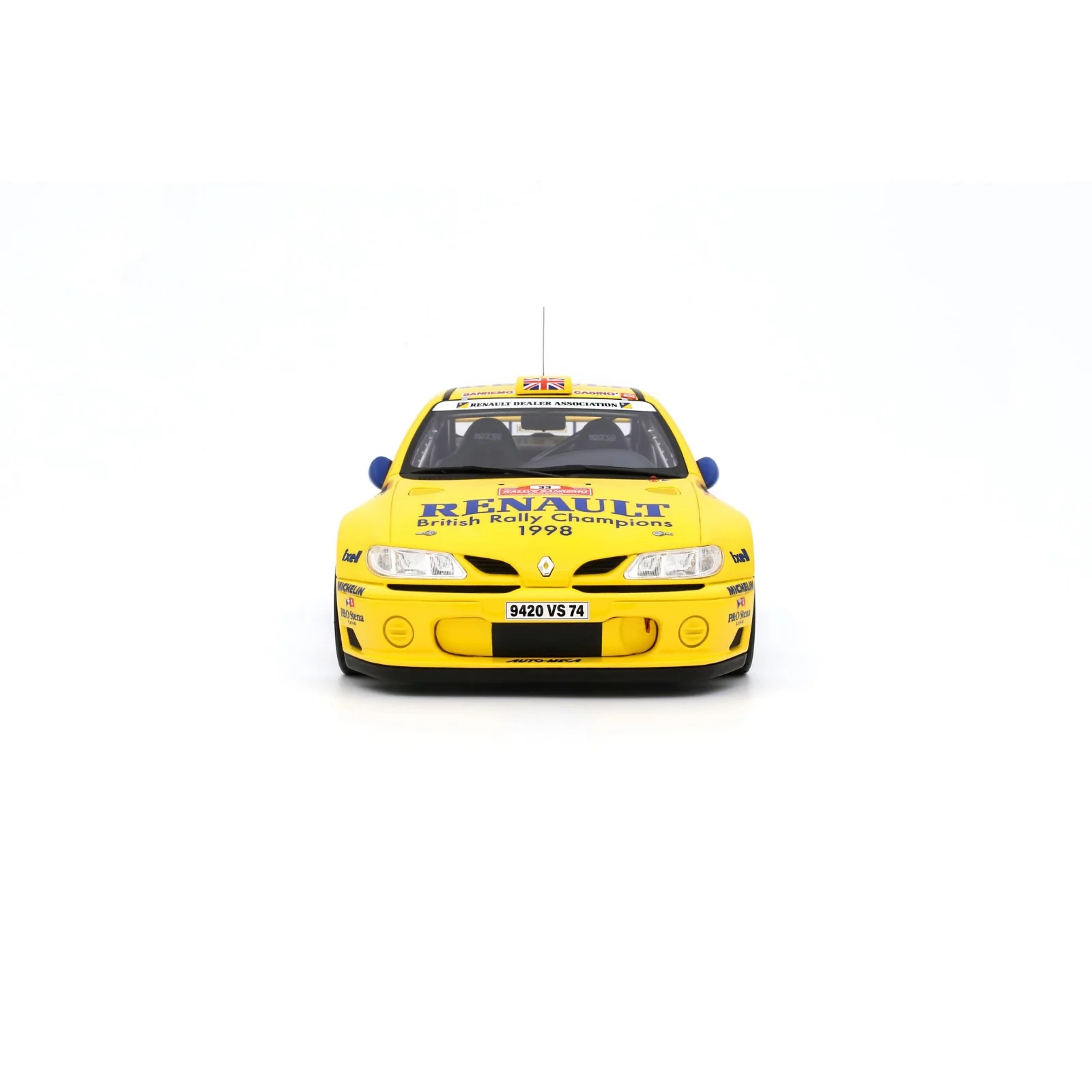 Renault Megane Maxi RALLY Yellow SAN REMO 1998 1/18 OTTO OT1195 - obrazek 3