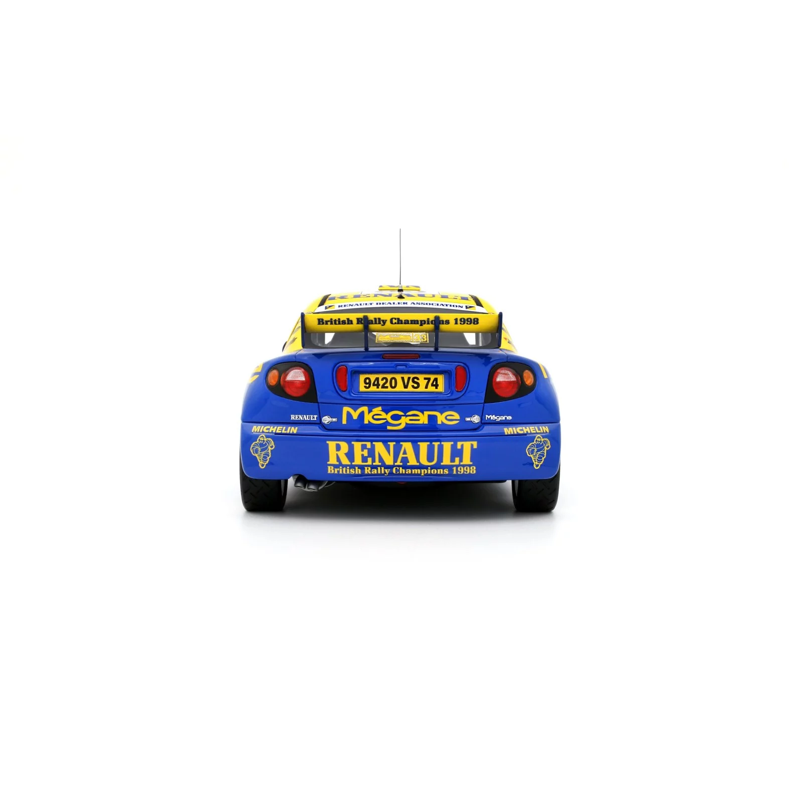 Renault Megane Maxi RALLY Yellow SAN REMO 1998 1/18 OTTO OT1195 - obrazek 4