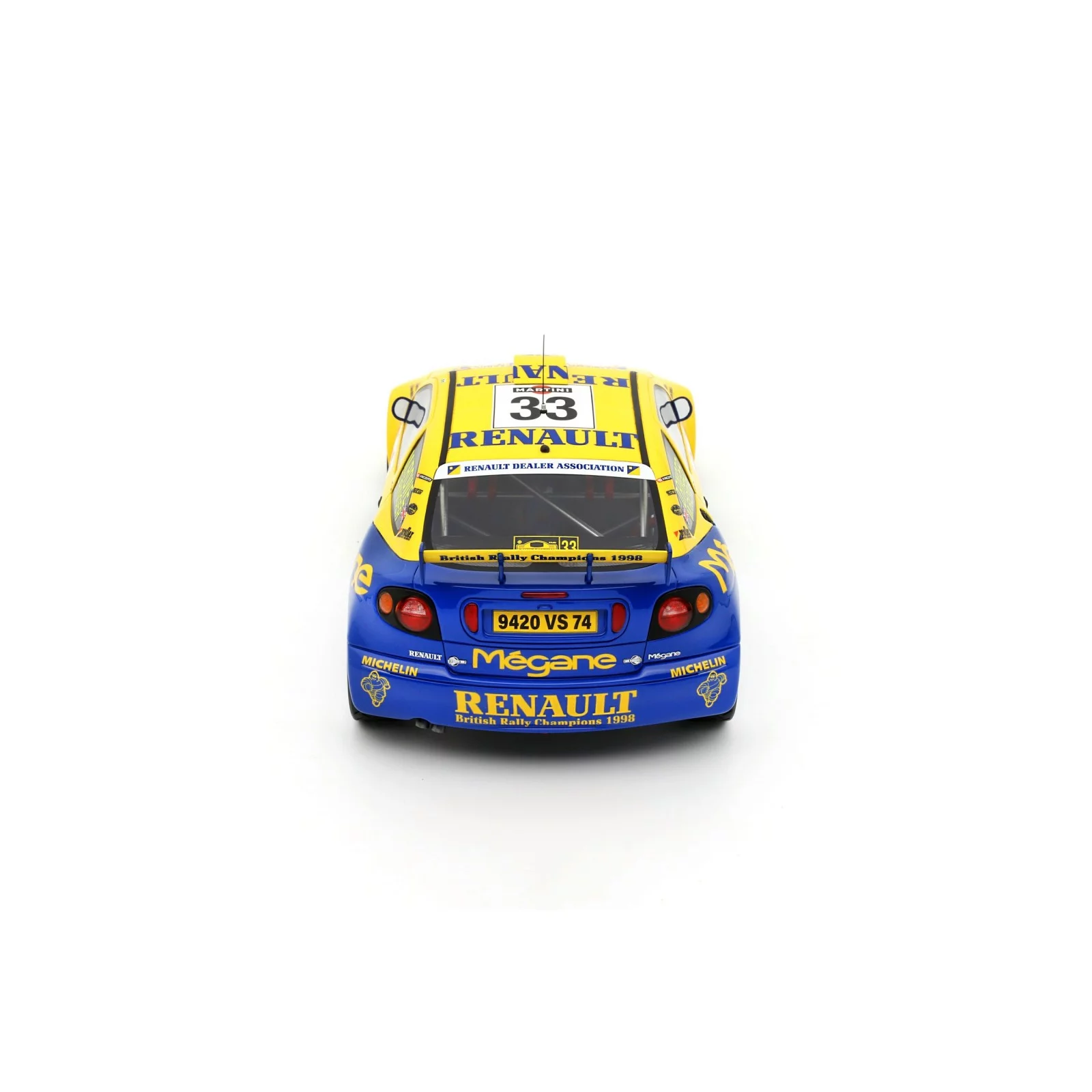 Renault Megane Maxi RALLY Yellow SAN REMO 1998 1/18 OTTO OT1195 - obrazek 8