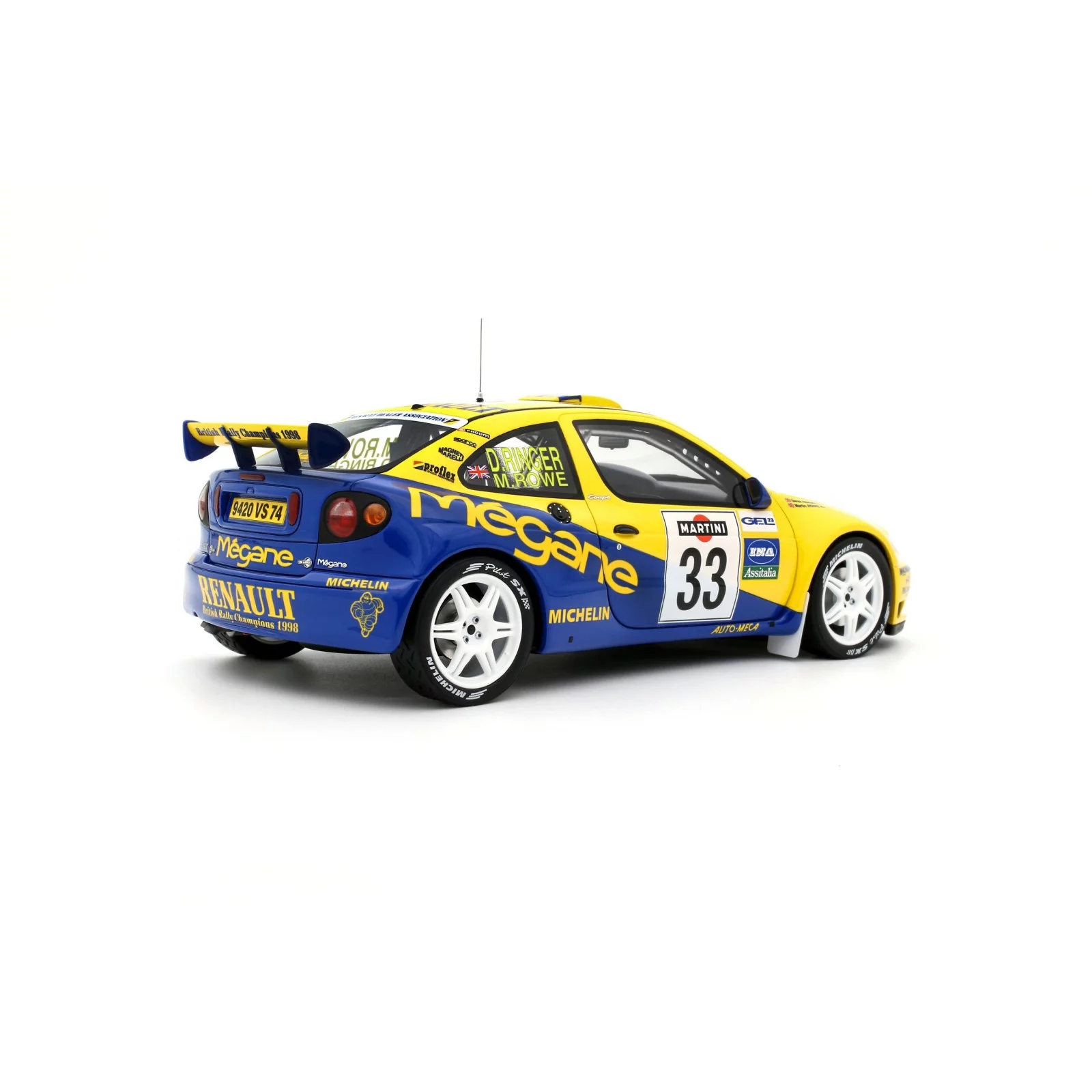 Renault Megane Maxi RALLY Yellow SAN REMO 1998 1/18 OTTO OT1195 - obrazek 12