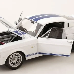 KK SCALE 1967 FORD SHELBY MUSTANG GT500 White/blue stripes 1:12 KKDC120172