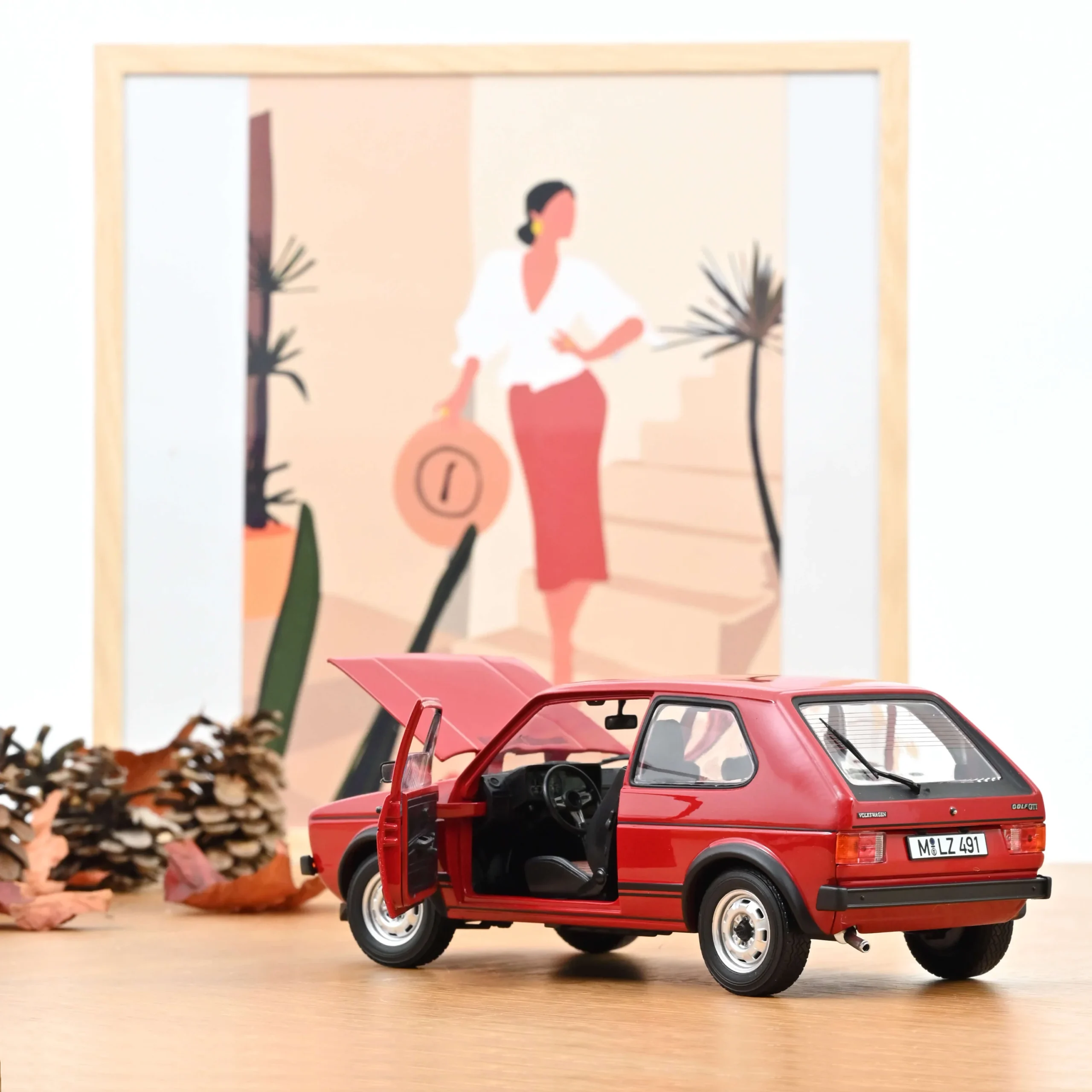 Volkswagen Golf I GTI Mk1 Czerwony Norev 1:18 188472 - obrazek 2