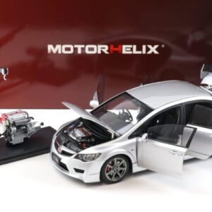 HONDA CIVIC TYPE-R FD2 akcesoria silnik 2007 SILVER MOTORHELIX 1:18 M85410