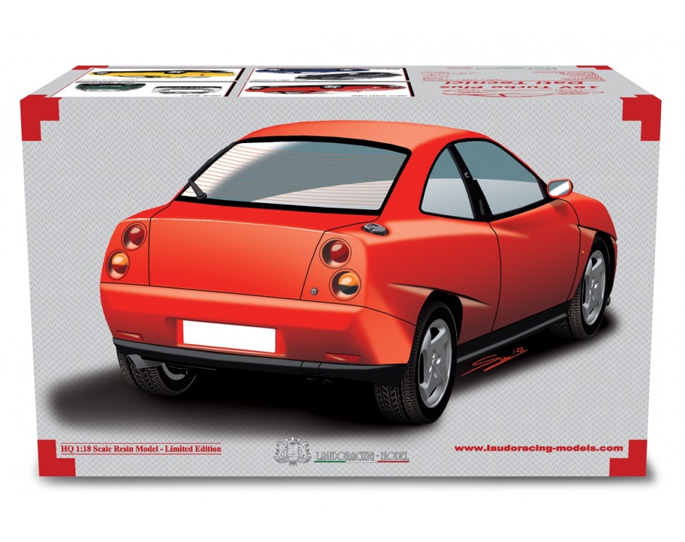 FIAT Coupé 2.0 16v Turbo Plus CZERWONY 1993 1/18 LAUDORACING LM214A - obrazek 10