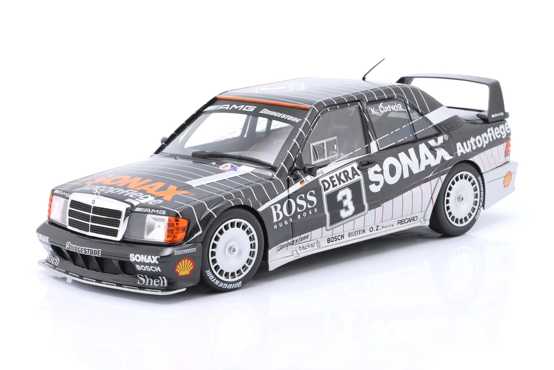 MERCEDES-BENZ 190E 2.5 16V EVO2 #3 DTM 1992 KLAUS LUDWIG Werk83 1:18